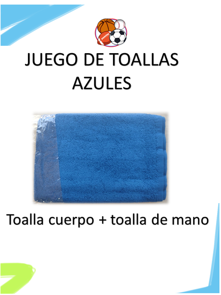 JUEGO DE TOALLA DE ALGODÓN 100% AZUL, BLANCO Y CAFÉ