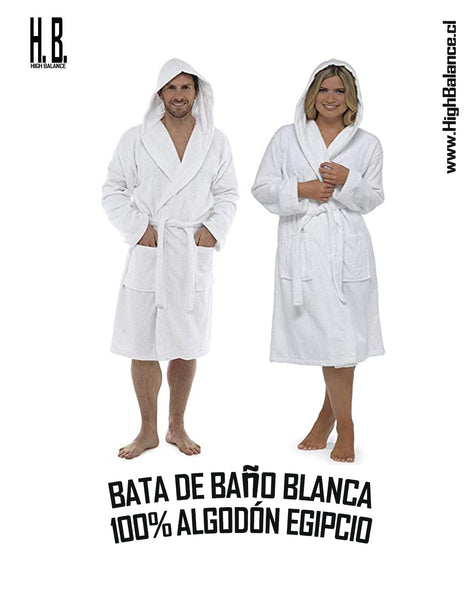 BATA DE BAÑO C/ CAPUCHA 100% ALGODON EGIPCIO