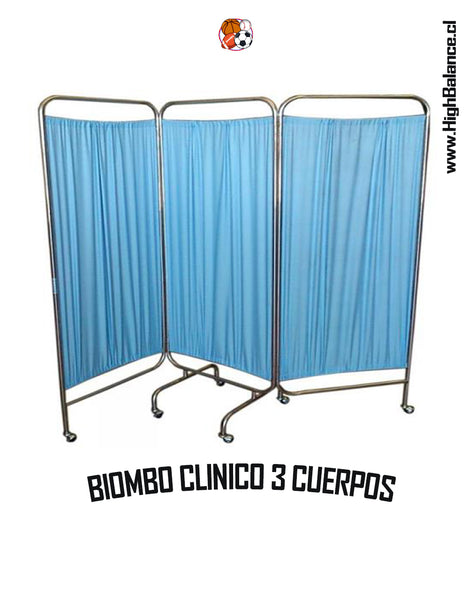 SET DE 2 BIOMBOS CLINICOS PLEGABLES DE 3 CUERPOS