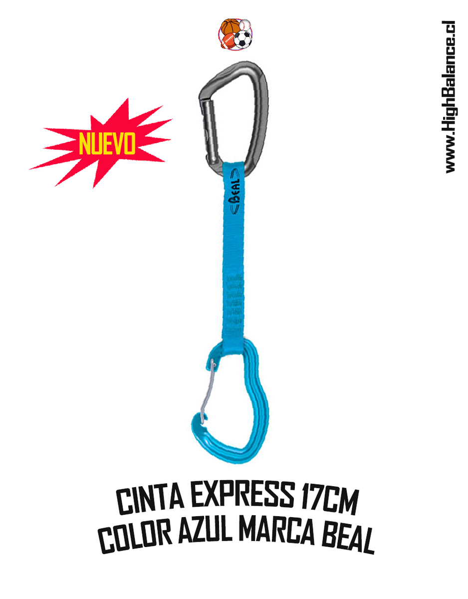 78.590 - Cinta Express Completa De Escalada Zest Quickdraw Blue Beal 17cm -  Beal - BOMBEROMANIA