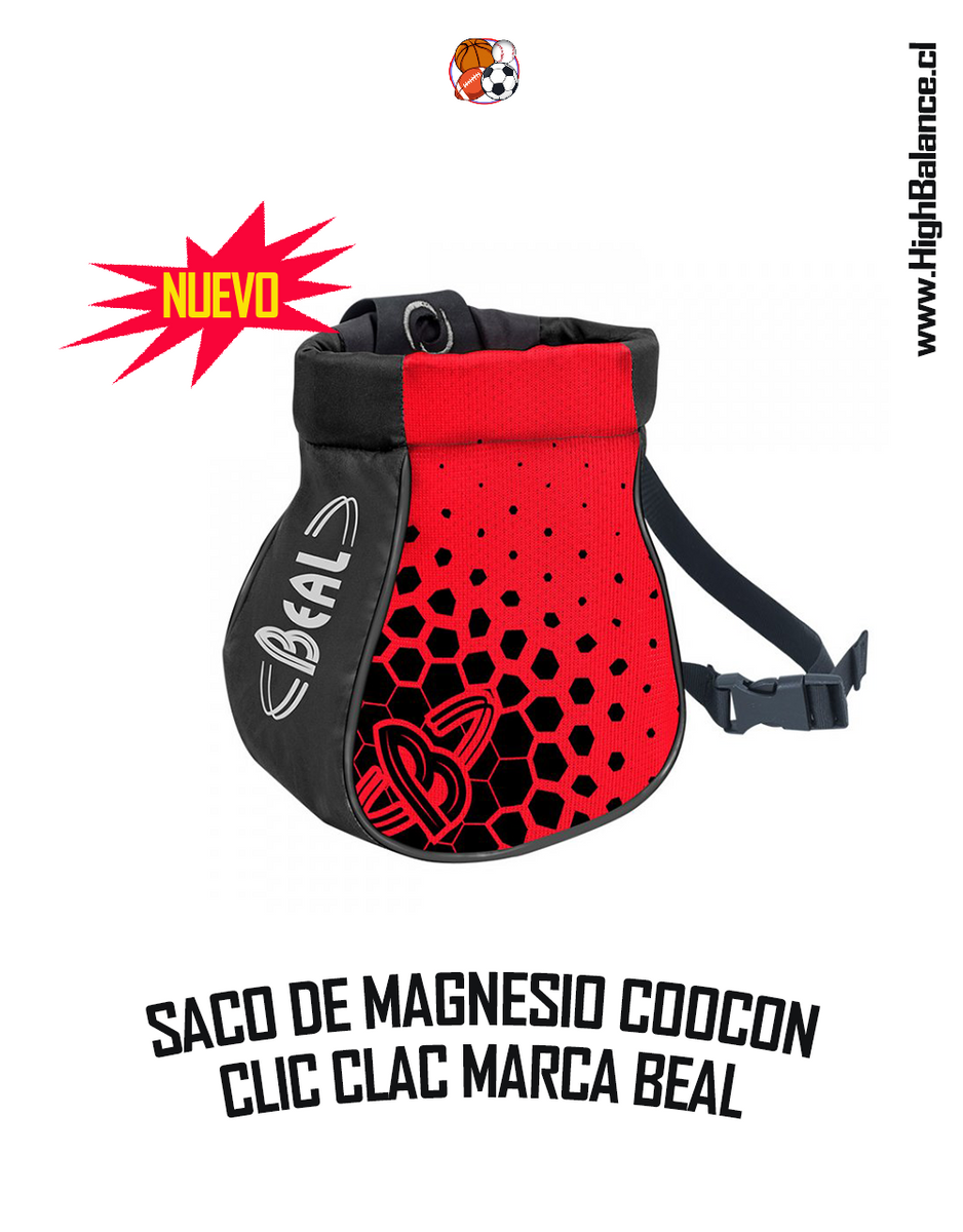 Sac à Magnésie Beal Cocoon Clic-Clac – Fuchsia, Ouverture Facile, Grand Volume, Garantie 3 Ans – Pour Escalade Et Bloc