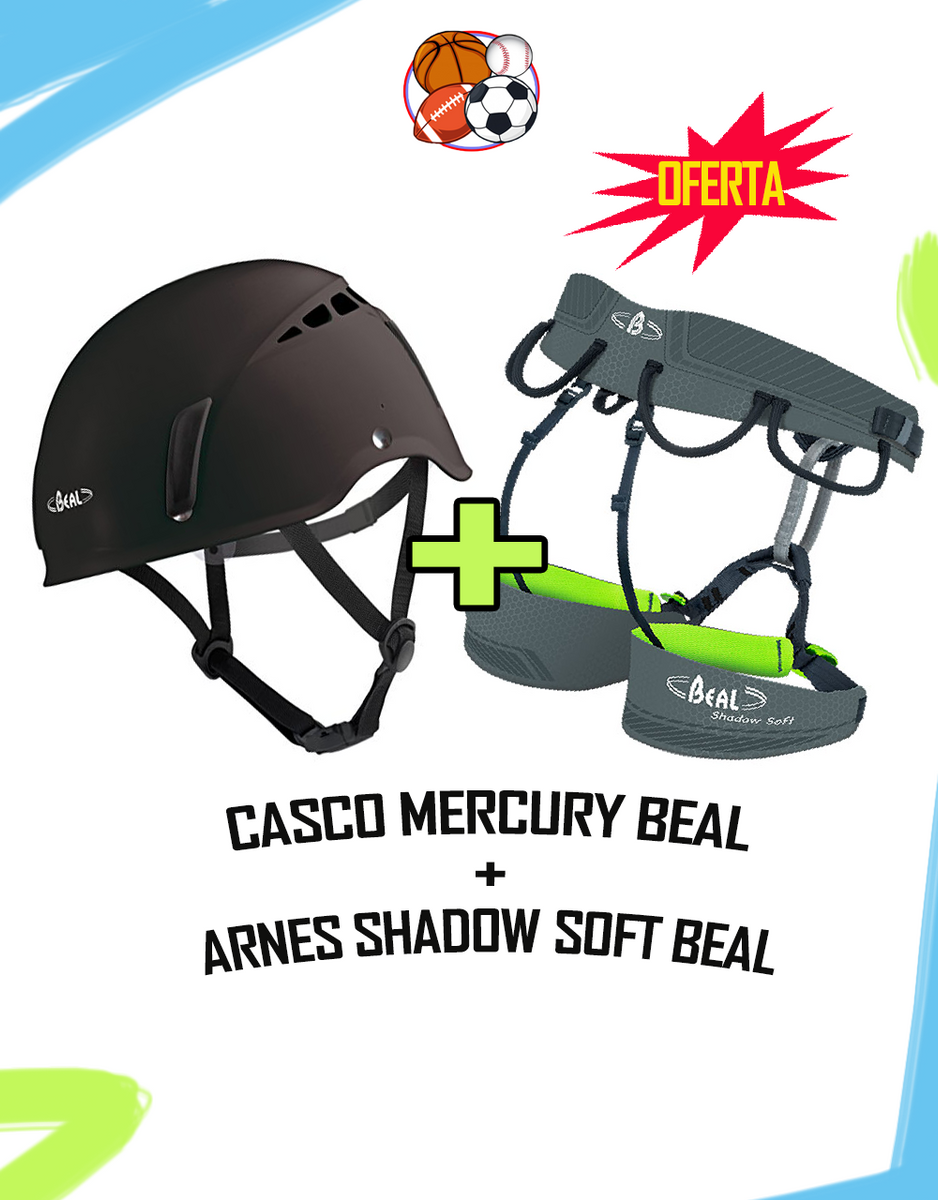 PACK ESCALADA CASCO MERCURY + ARNES SHADOW SOFT